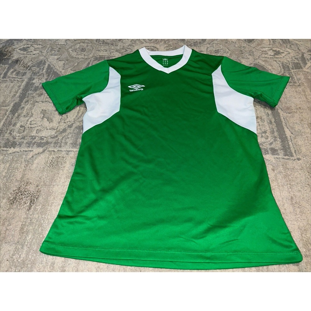 MENS UMBRO GREEN SOCCER FOOTBALL SHIRT JERSEY SIZE SMALL